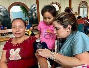 shanna and other volunteers set up clinics for people to come and receive free medical care